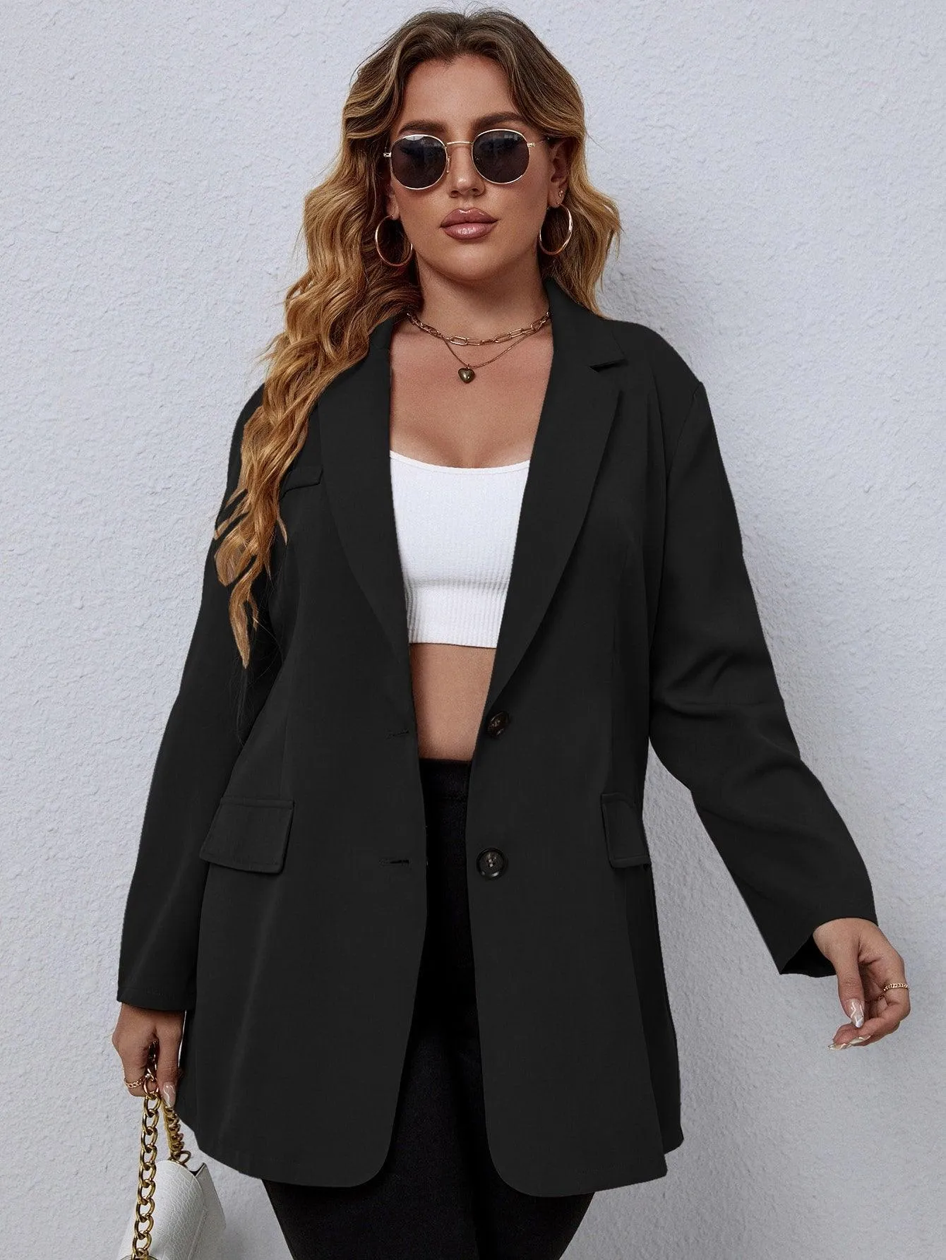 Blazer Alongado Plus Size - Taylor