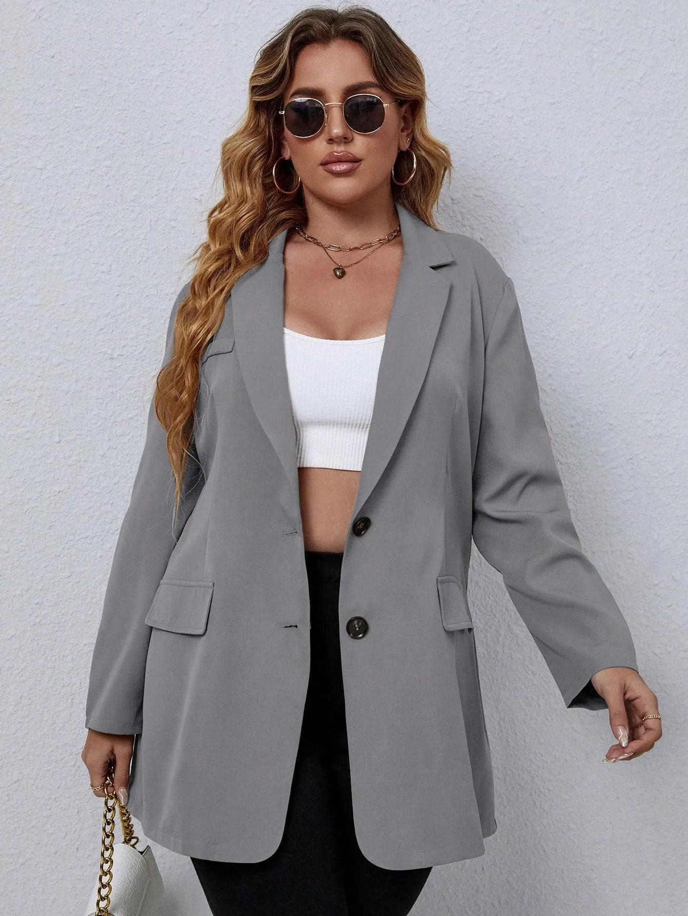 Blazer Alongado Plus Size - Taylor