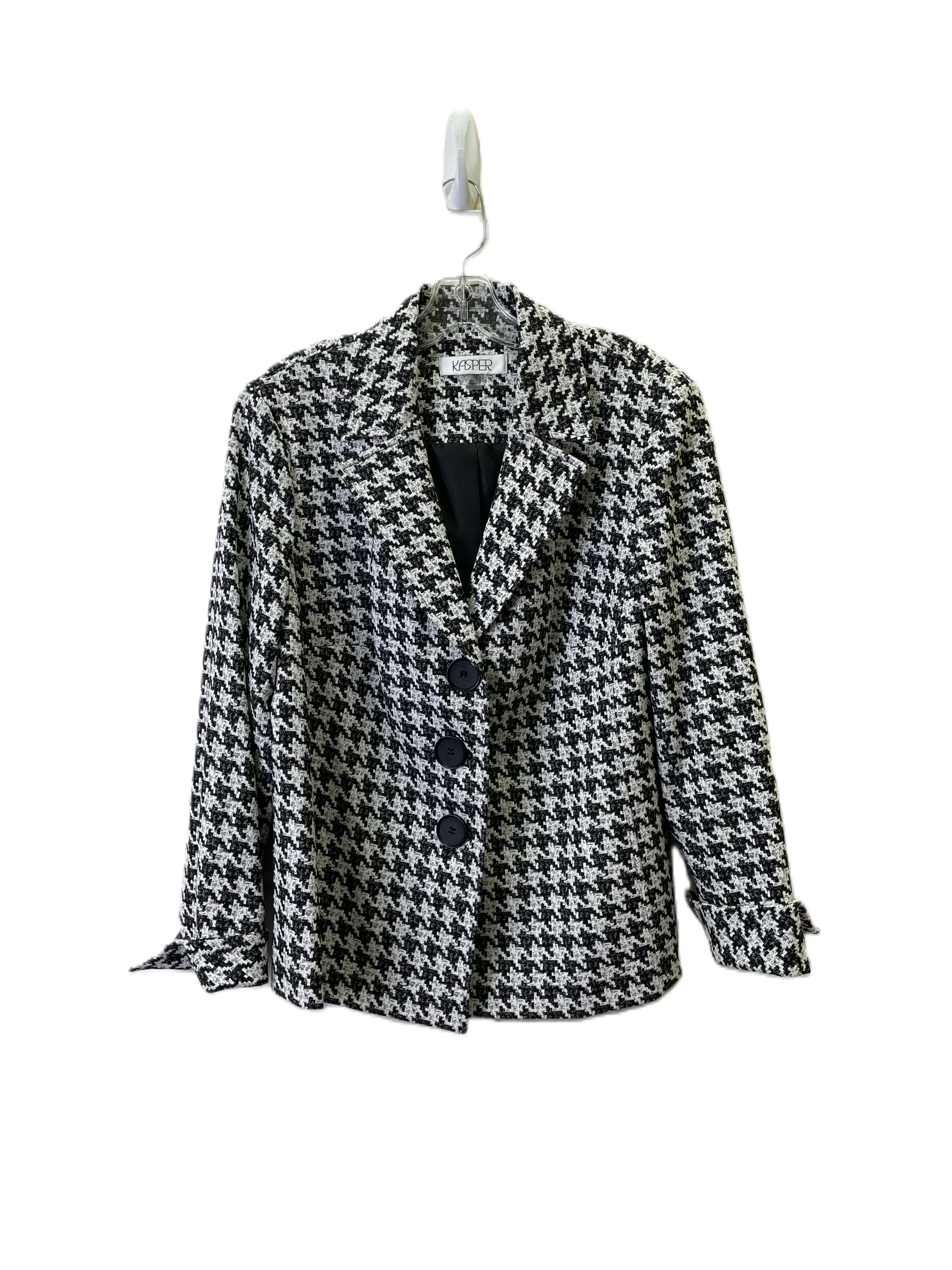 Blazer By Kasper In Black & White, Size: 14