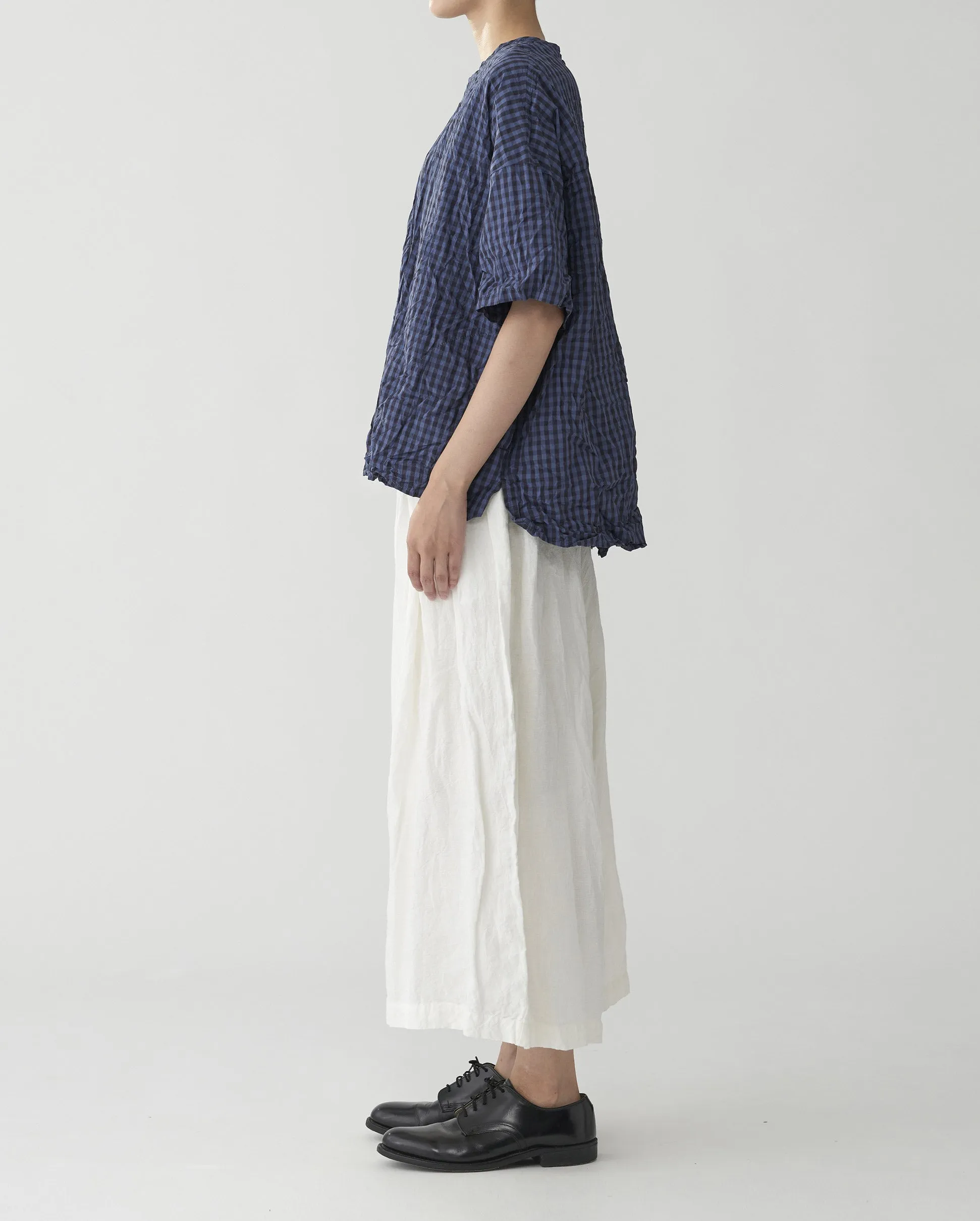 CHECK BLOUSE / BLUE