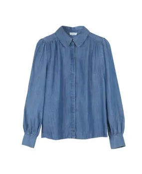 Stylish Blue Denim Clotilde Blouse for Women