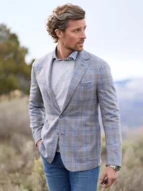 Stylish Di Campa Wool Silk Blazer for Men - Elegant Tailored Fit Jacket for Formal and Casual Wear