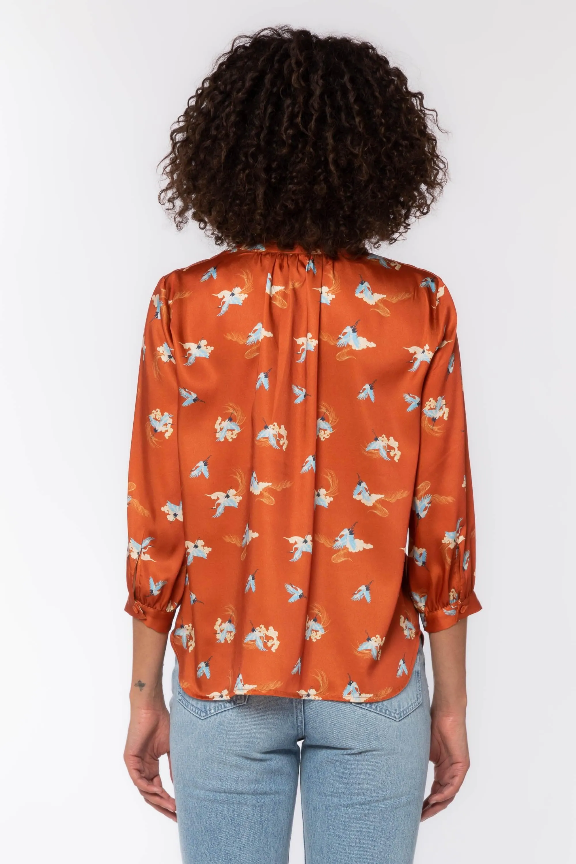 Rust Cranes Blouse